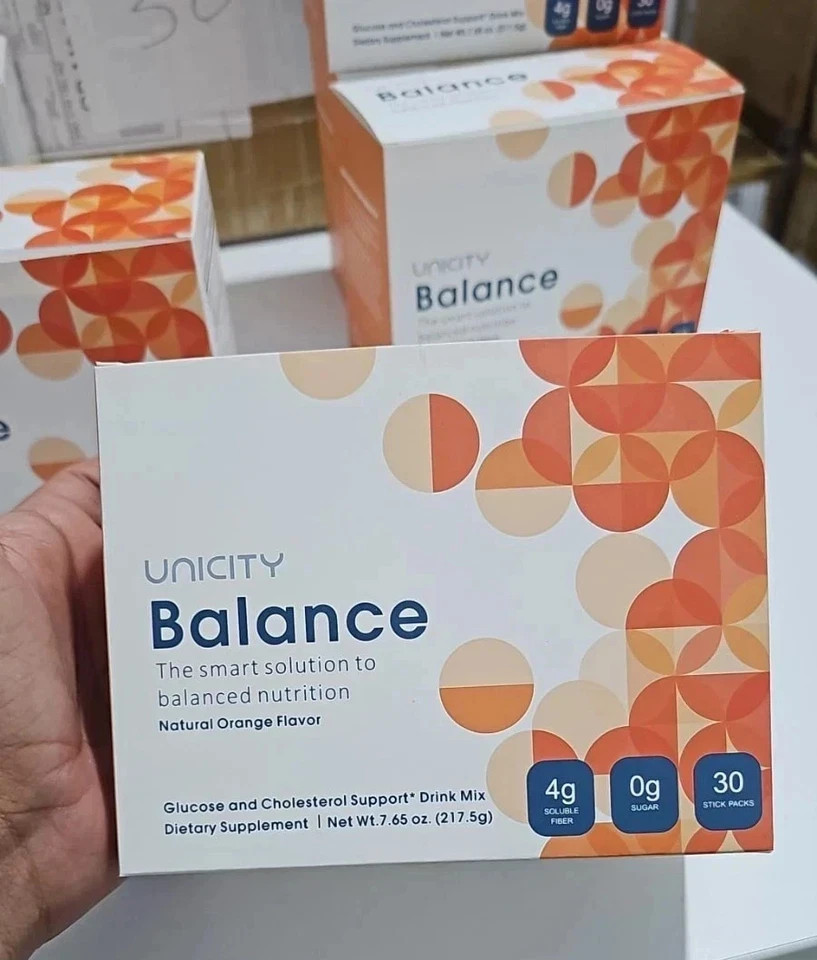 UNICITY Balance Cholesterol Support Drink Mix 30 Stick Pack (ORANGE) Exp 06/2027
