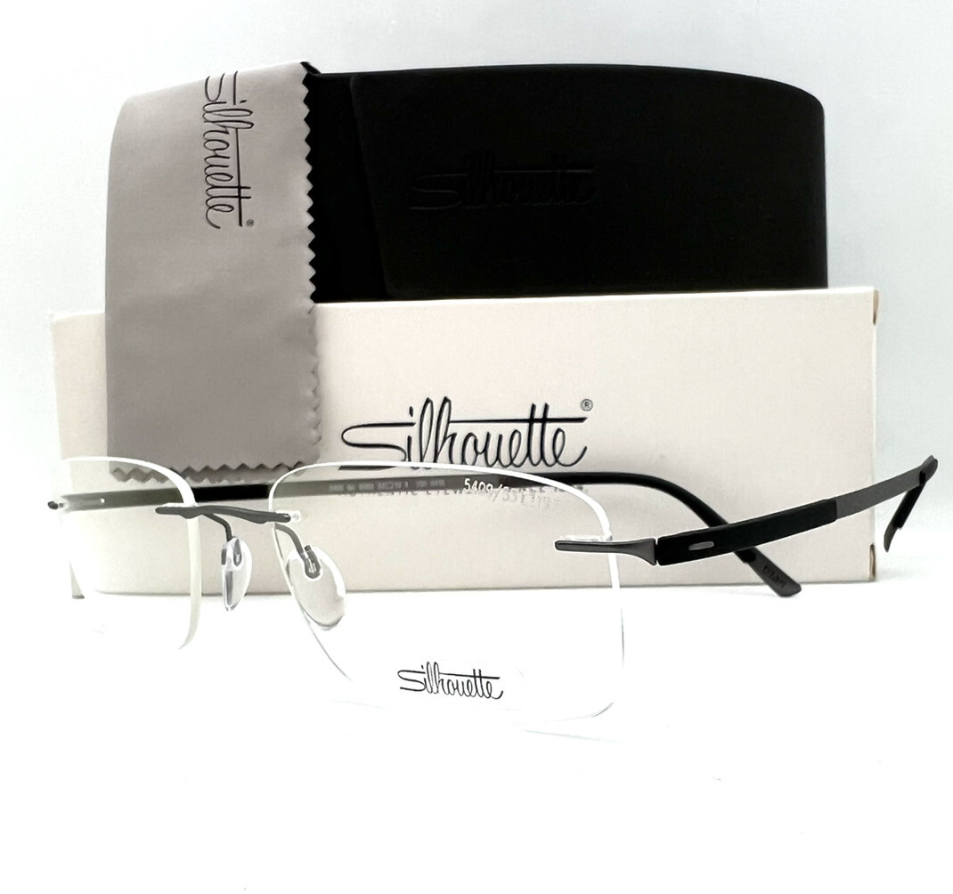New Silhouette Eyeglasses 5409 6063 Matte Gunmetal 53-19-150 With Case
