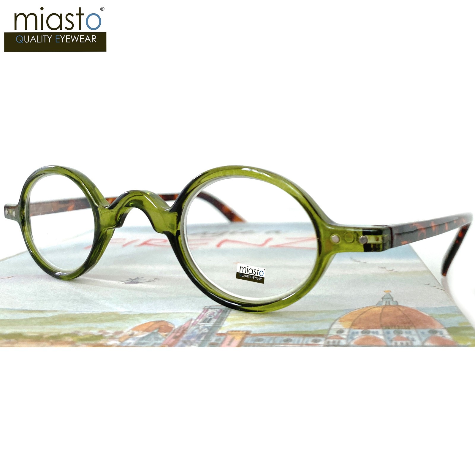 MIASTO “MINI ITALY” EXTRA SMALL ROUND RETRO BOHO VINTAGE READERS READING GLASSES