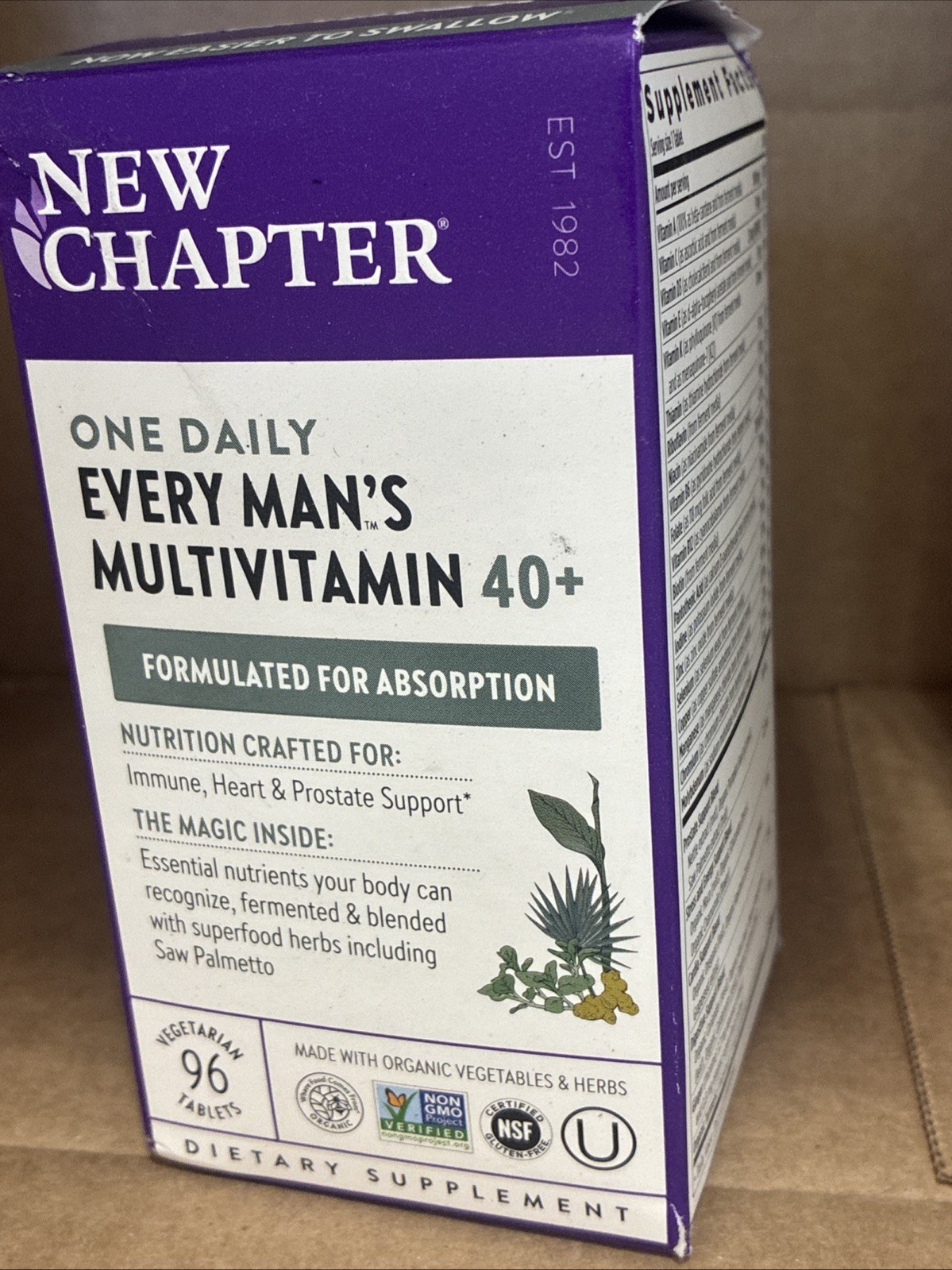 New Chapter Men’s Multivitamin 40 Plus for Energy, Heart, Prostate + Immune 2027