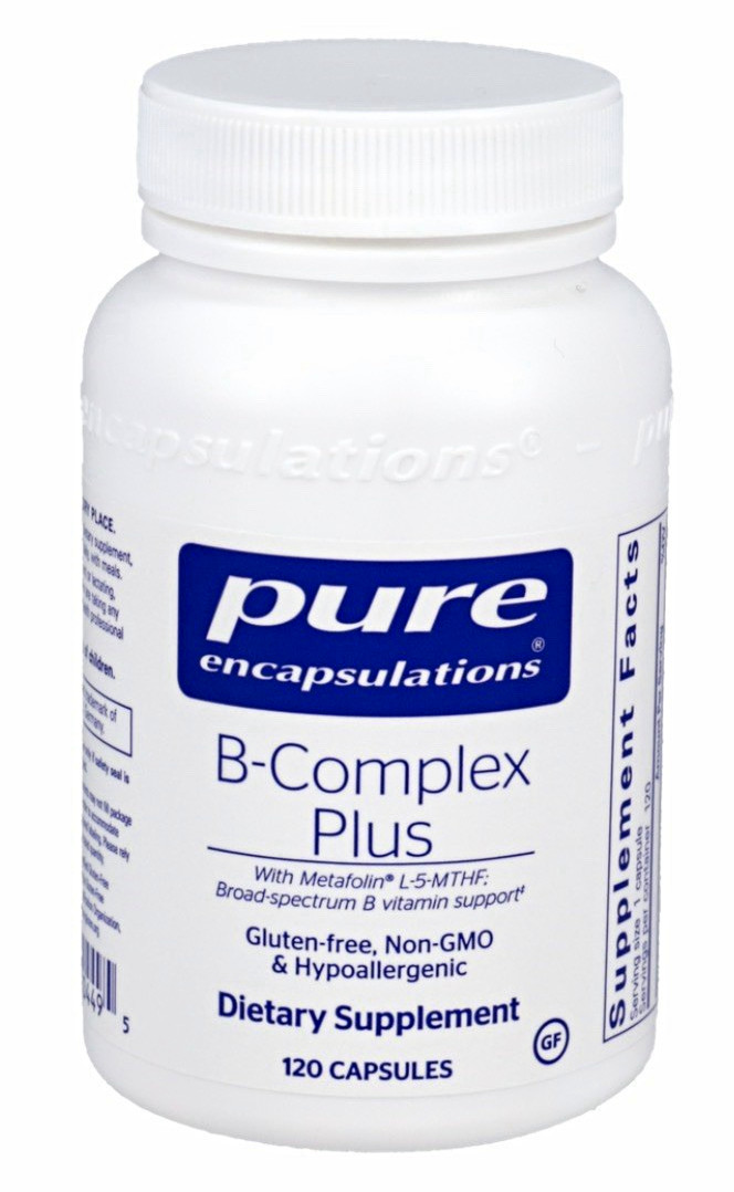 Pure Encapsulations B-Complex Plus 120 Capsules Gluten-Free Non-GMO
