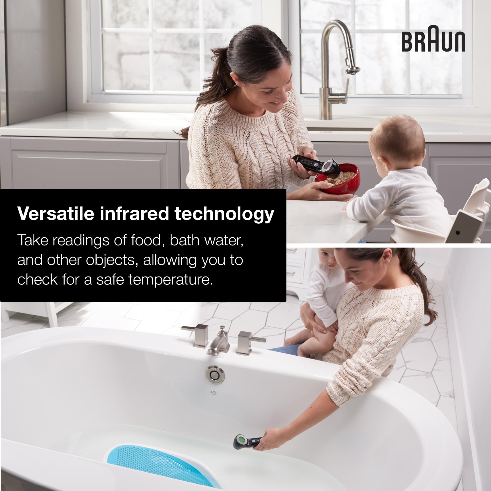 Braun Sensian 7 3-in-1 Non-Contact Forehead Thermometer, Black