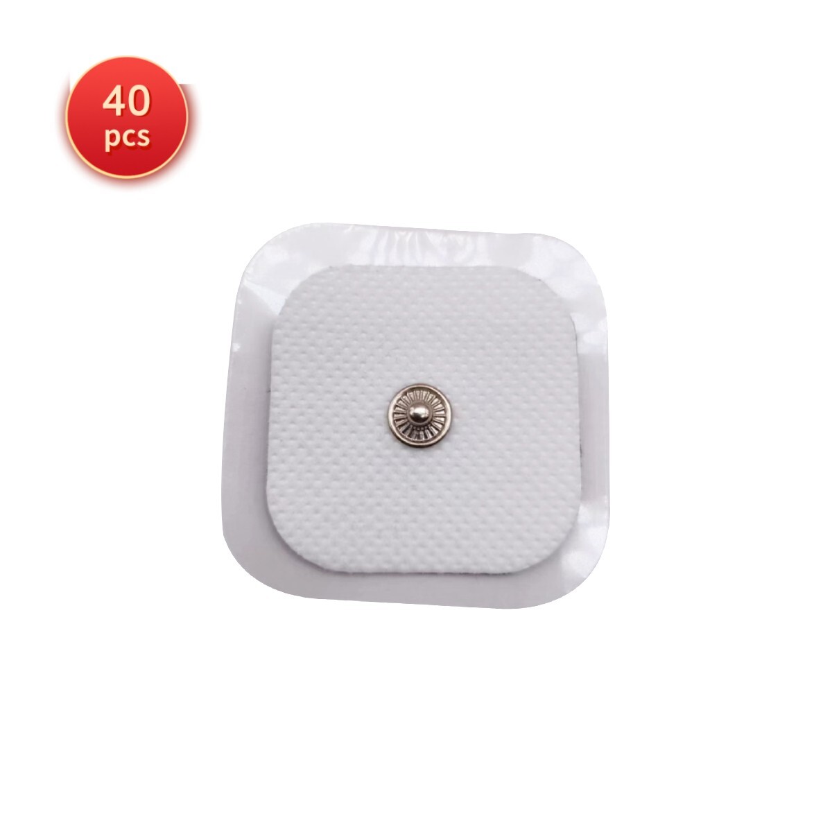 40 pcs TENS Unit Electrode Pads 2×2” Snap Button Replacement fit TENS Machines