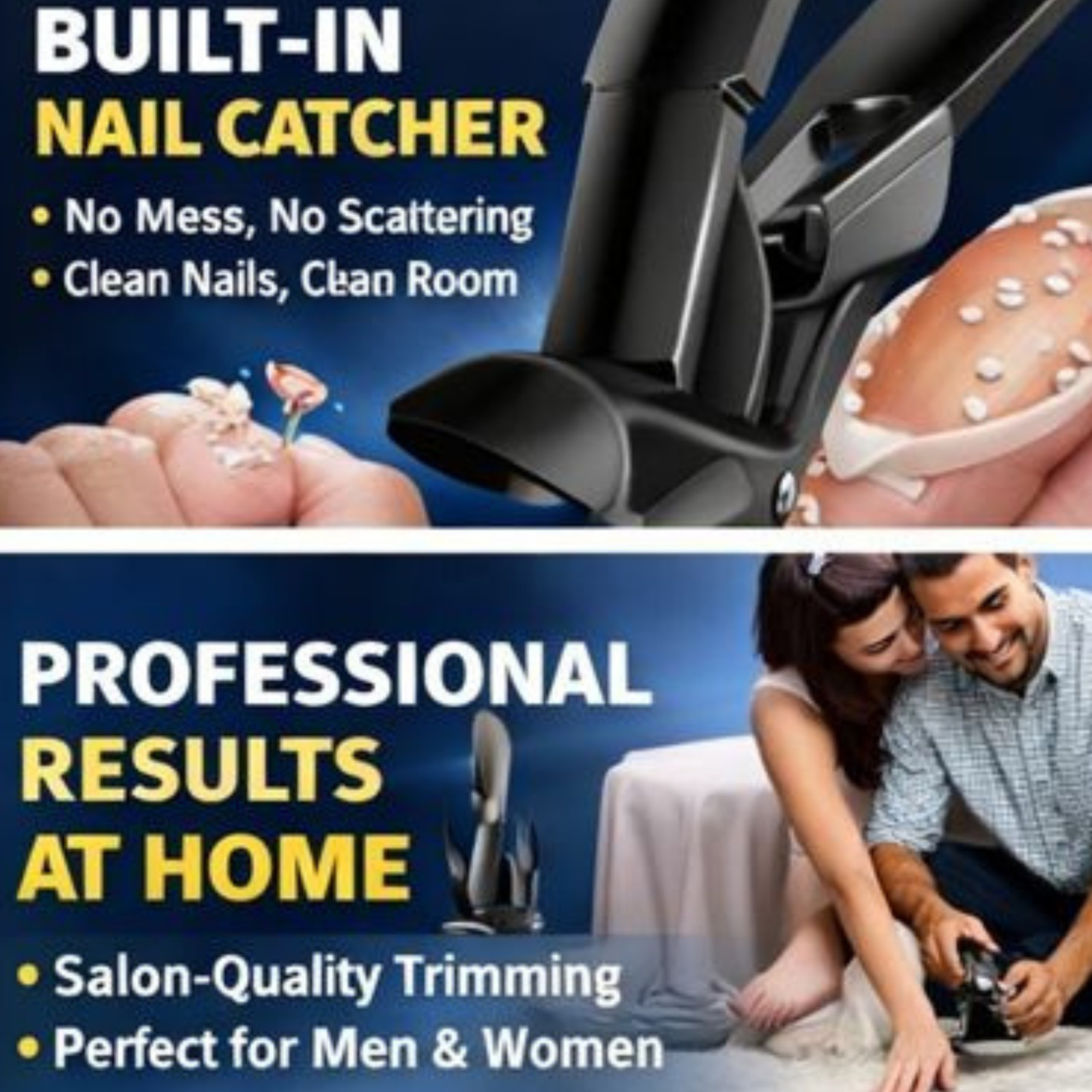 Long Handle Toe Nail Clippers for Seniors Angled Head Wide Jaw Ultra-Sharp *USA*