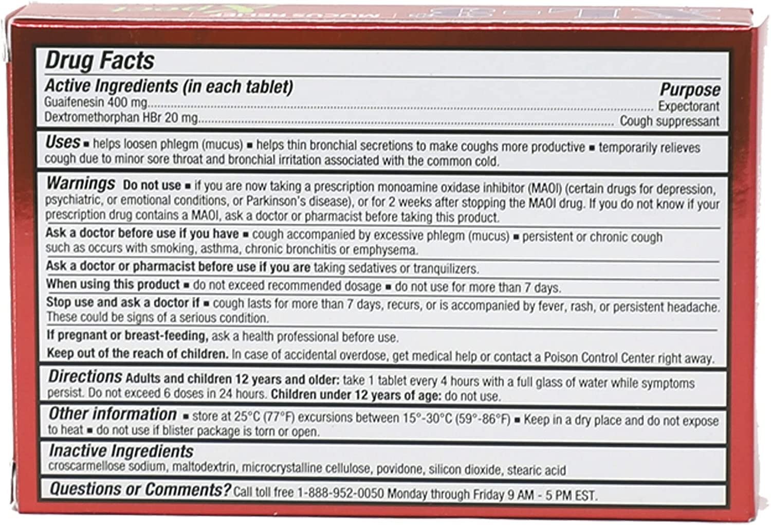XL-3 Xpect Mucus Relief, Thins and Loosens Mucus, 20 Count (Pack of 1)