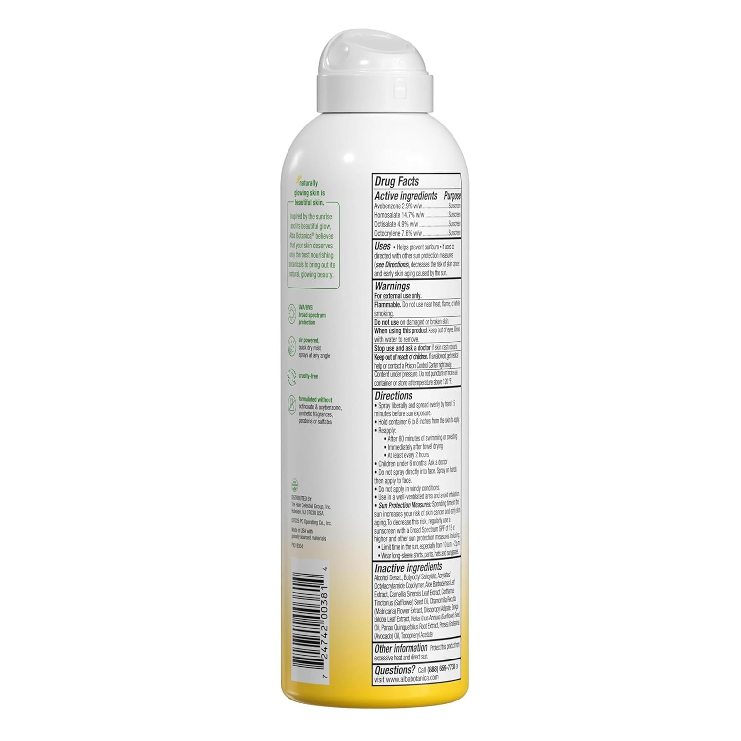 Sensitive Sunscreen Spray for Face and Body, Fragrance-Free, Broad Spectrum SPF