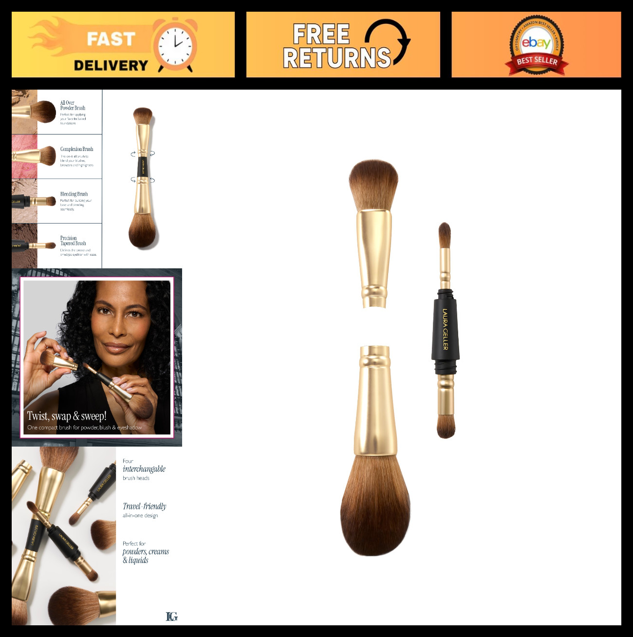 4-in-1 Travel Makeup Brushes Set – Cruelty-Free, Versatile Beauty Tools