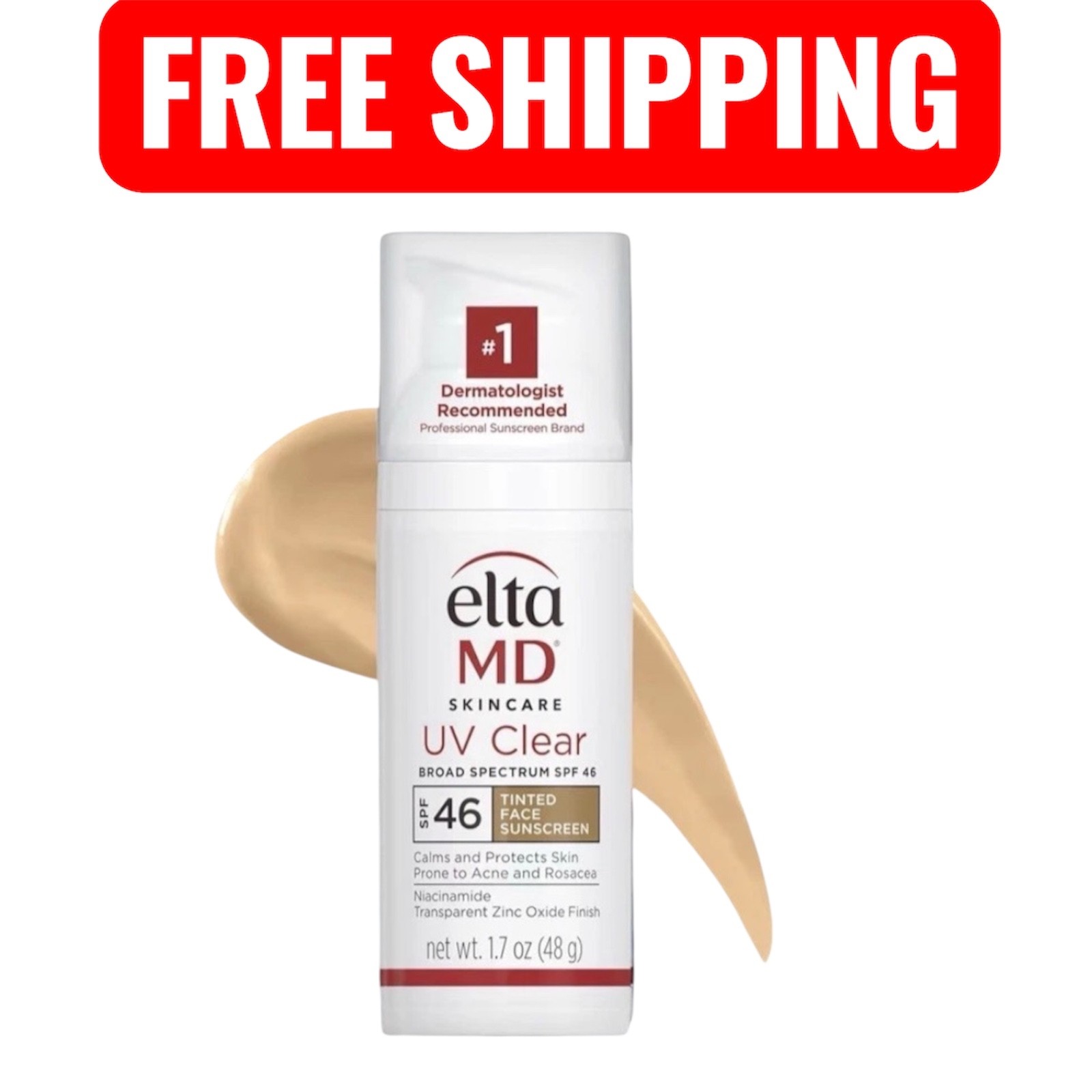 Elta MD UV Clear TINTED Facial Sunscreen SPF 46 1.7 oz EXP 09/2027 New in Box