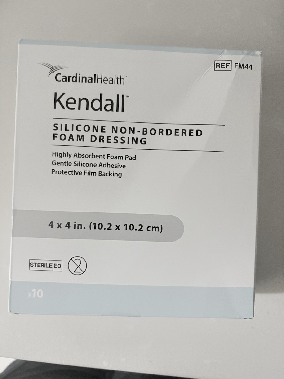 Cardinal Health Kendall Silicone Foam Dressing Sterile 4x4in FM44, White