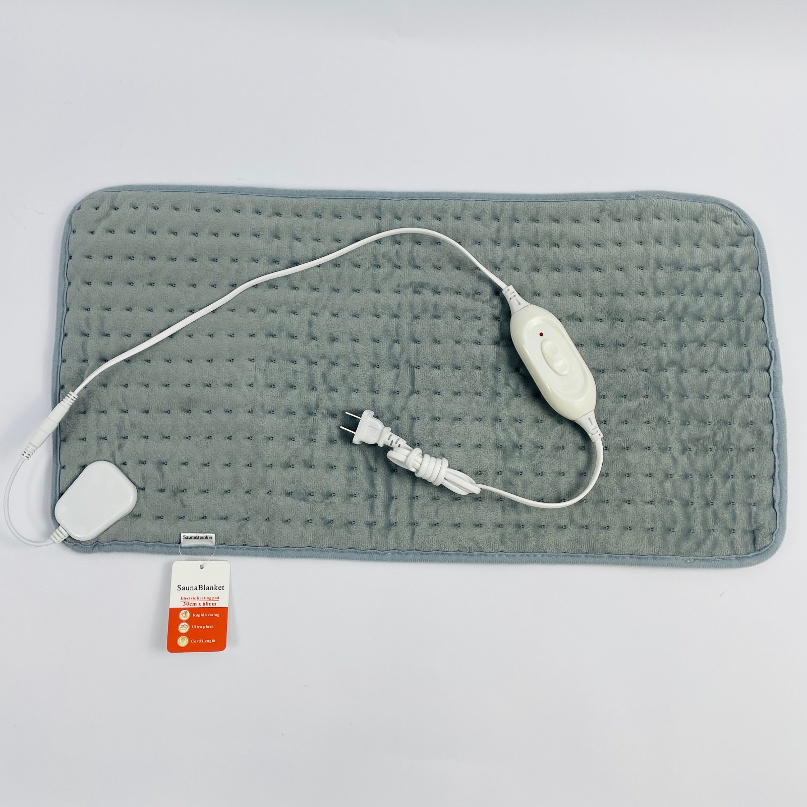 SaunaBlanket Electric Heating Pad, 30cm x 60cm Plush Heating Pad for Household
