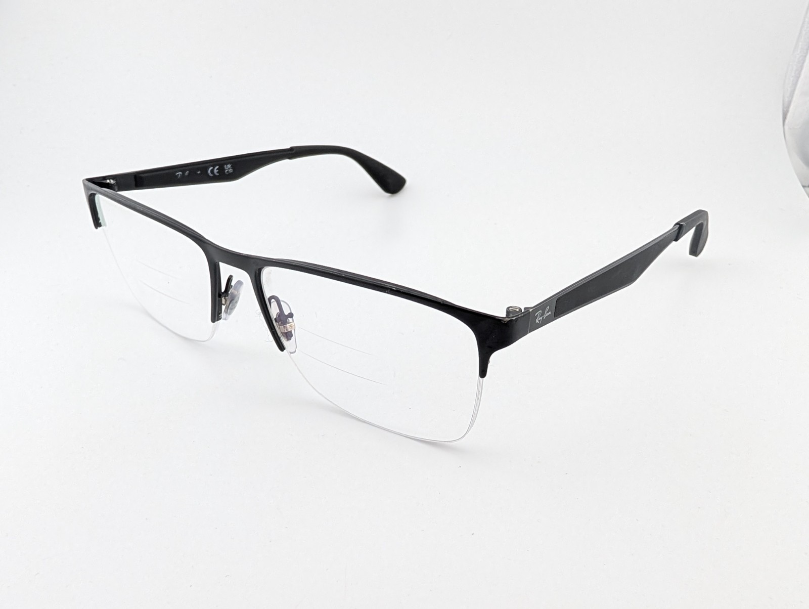 Ray Ban Eyeglasses, Frames Only, RB 6335 2503, 56-17-145, Black, Half Rim