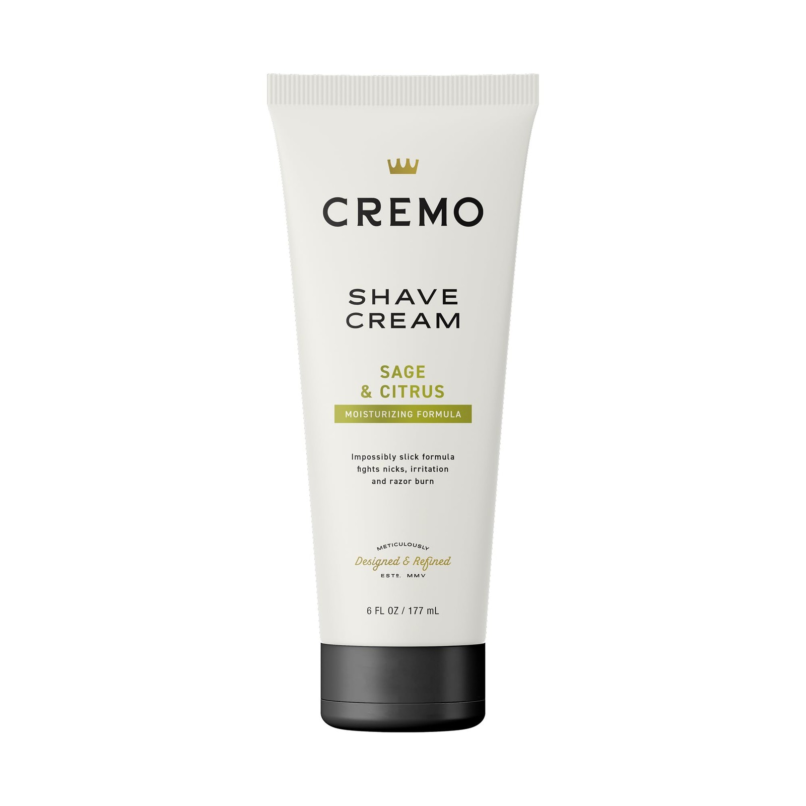 Cremo Sage & Citrus Shave Cream, 6 Fl Oz (Pack of 1), Does Not Apply