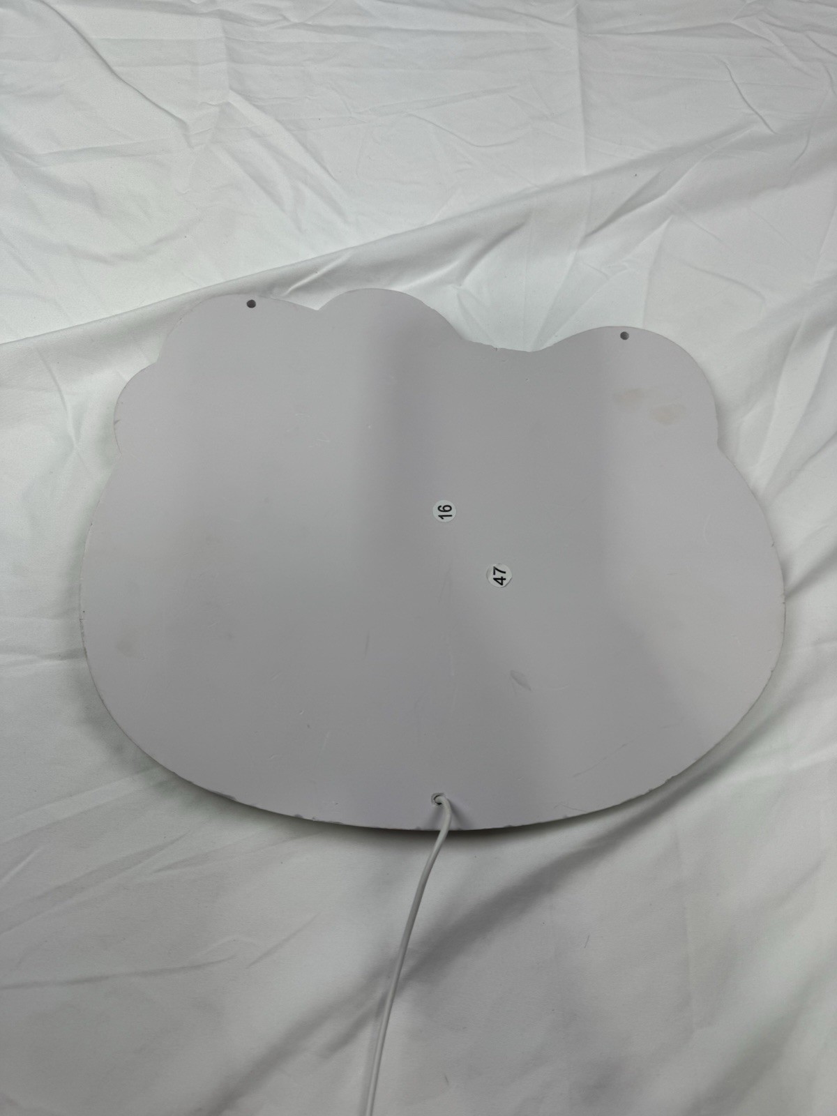 Hello Kitty LED Lighted Wall Mirror White/Pink Plastic Hello Kitty Neon Mirror