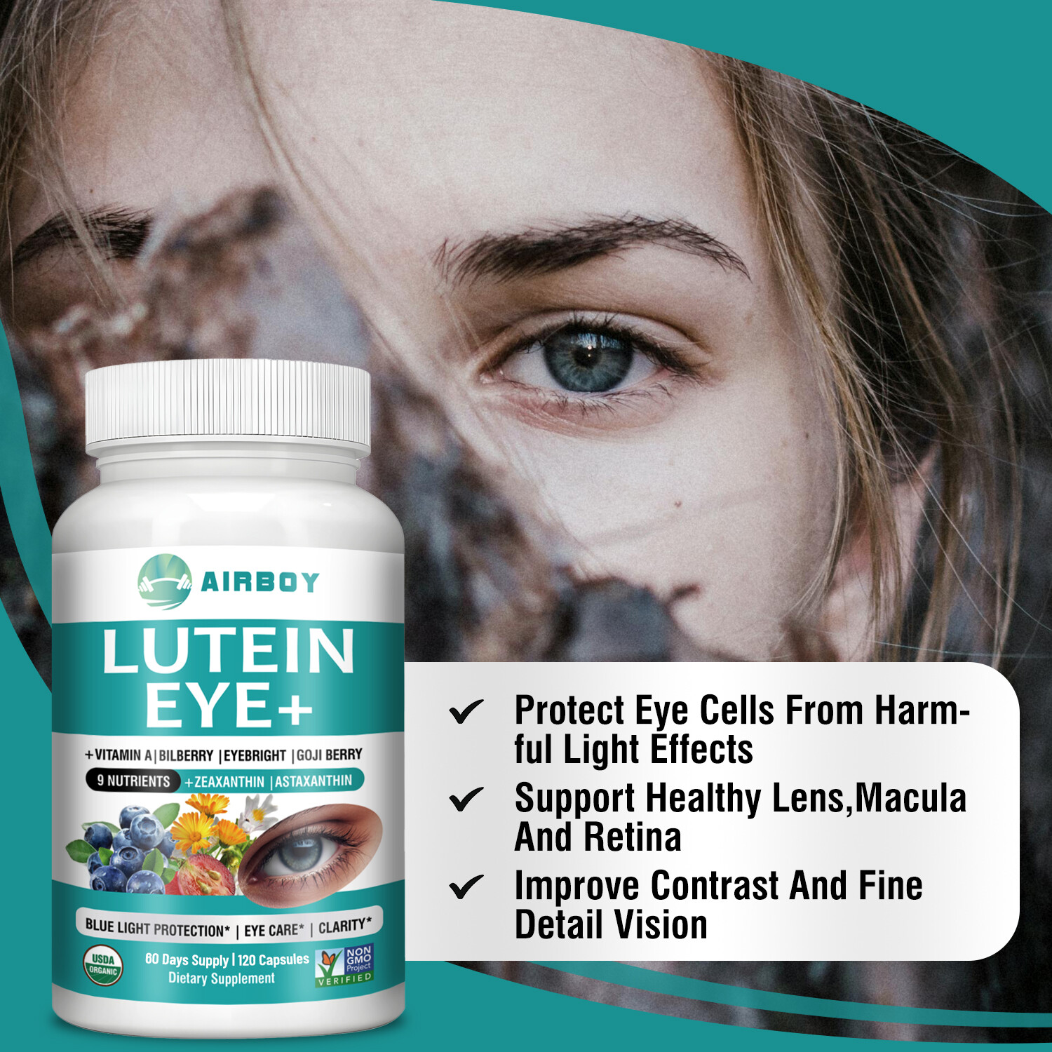 Lutein Eye – Premium Eye Protection Formula,Vision Health- Zeaxanthin, Vitamin A