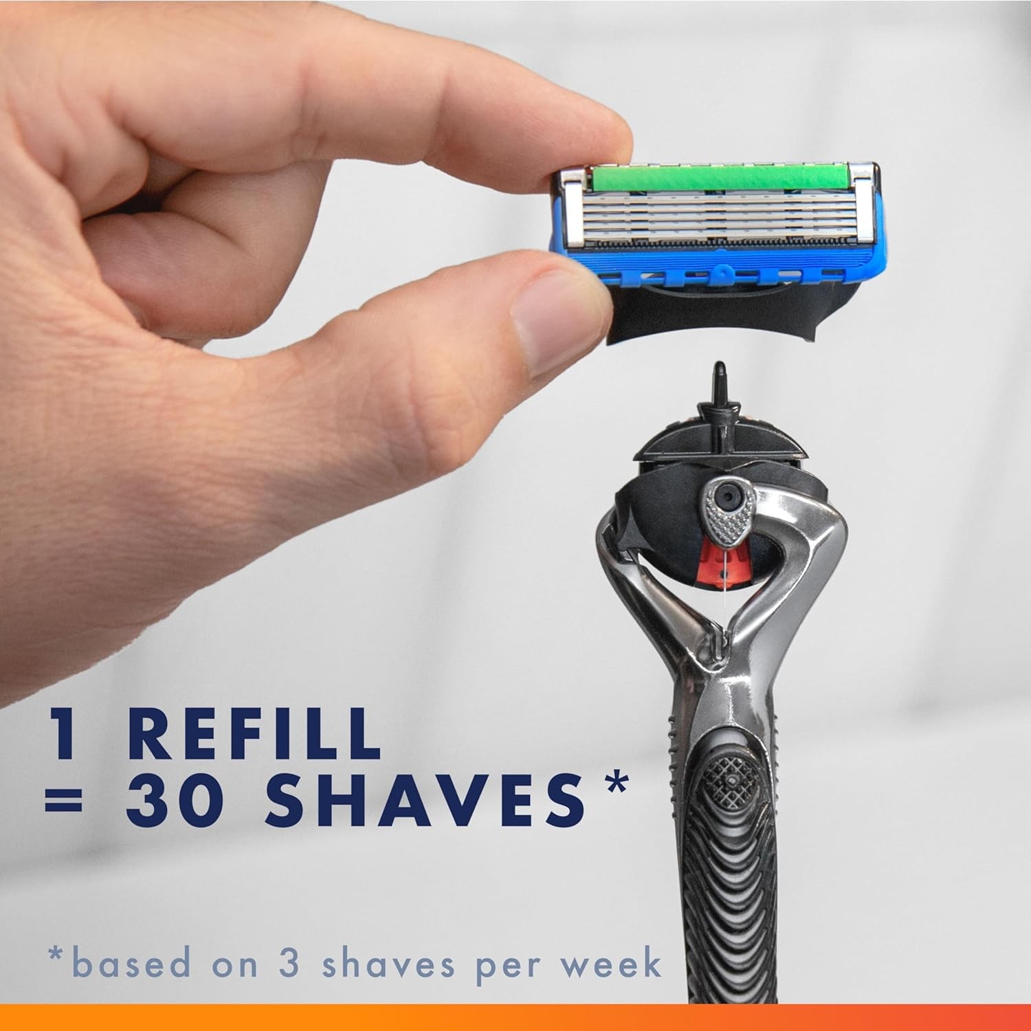 Gillette Fusion ProGlide Mens Razor Handle 4 Blade Refills Shave Kit