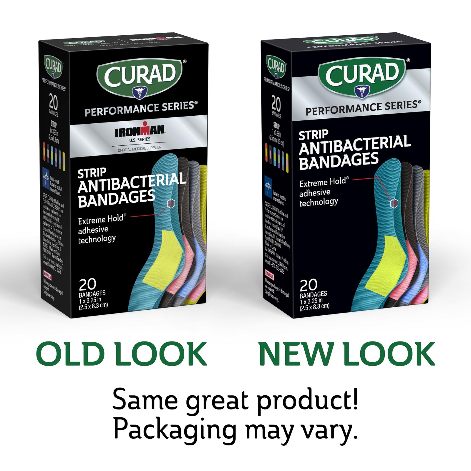 CURAD Performance Series Antibacterial Bandages, Extreme 20 Count (Pack of 1)