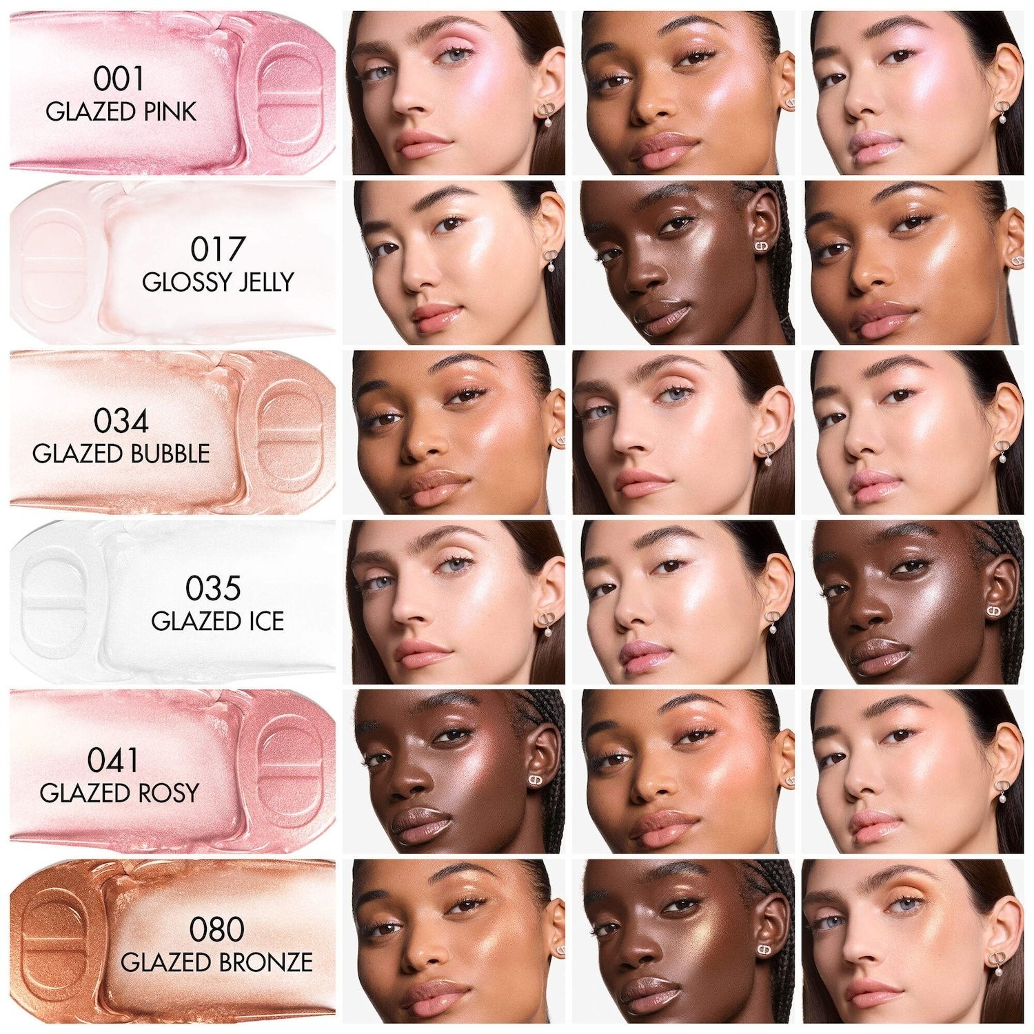 DIOR Backstage Glassy Glow Stick Multi-Use Stick Highlighter Balm, 6 colors