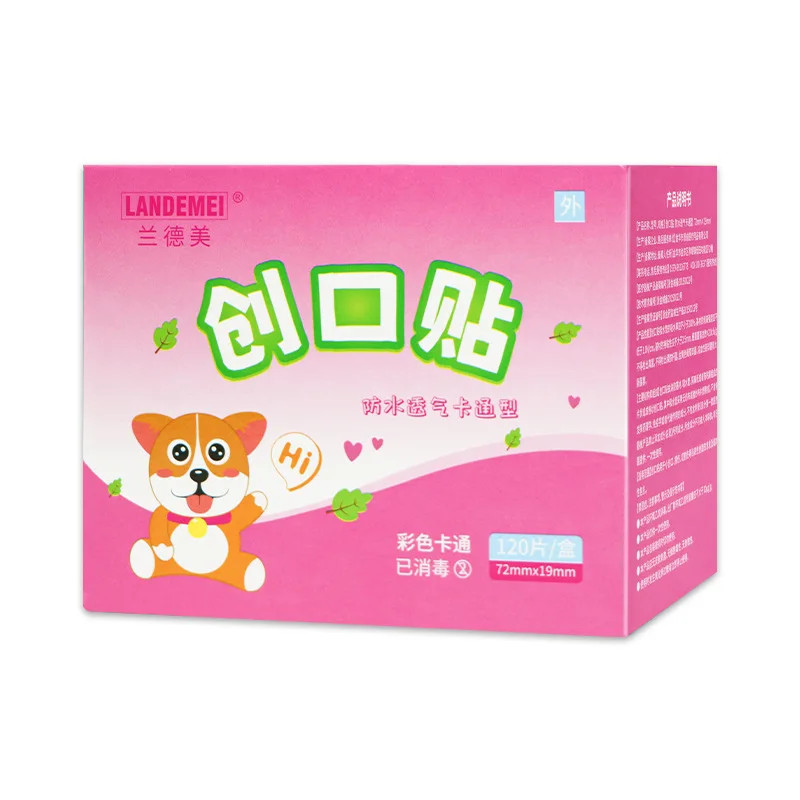 120PCS Cartoon Kids Adhesive Bandages Waterproof Breathable First Aid Band Aids