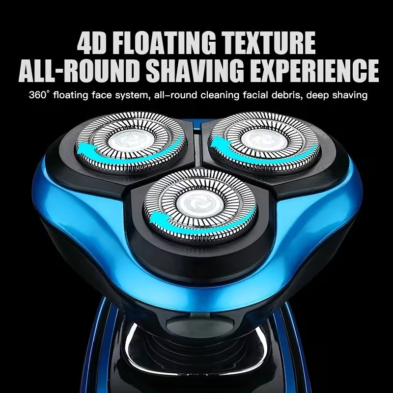 Men’s 3-in-1 Electric Shaver & Nose Hair Trimmer with USB Rechargeable, Floating