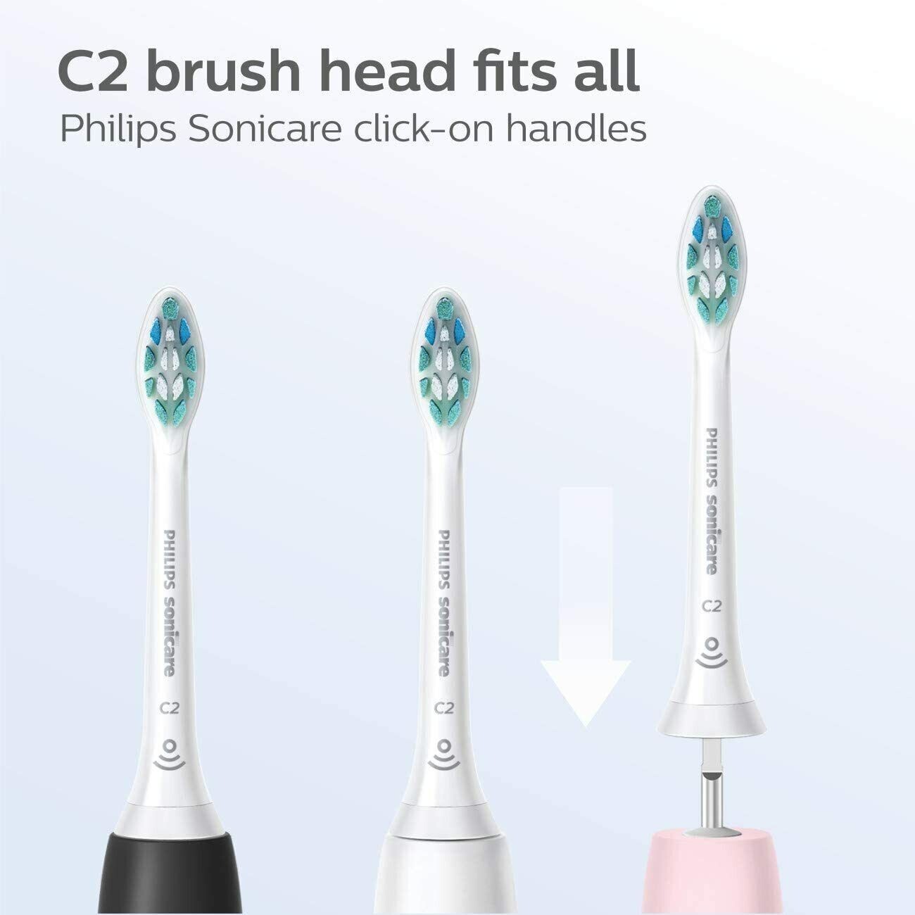 Sonicare C2 Toothbrush Heads Optimal Plaque Control Replacement Brush HX9023/65
