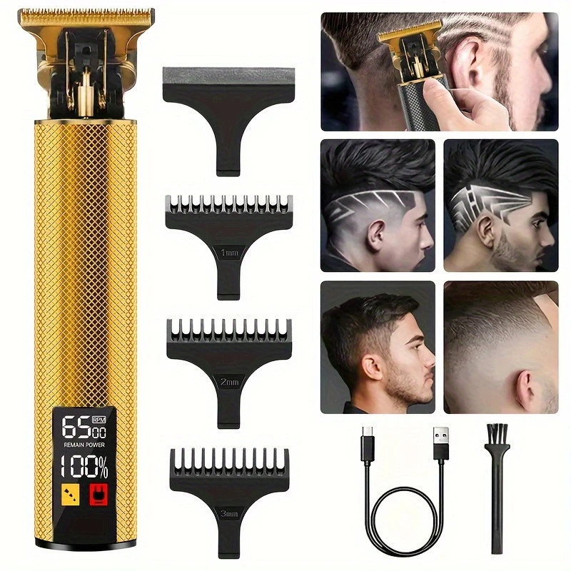 Professional Vintage Hair Clippers and Trimmers Kit, Rechargeable Cordless Hairc