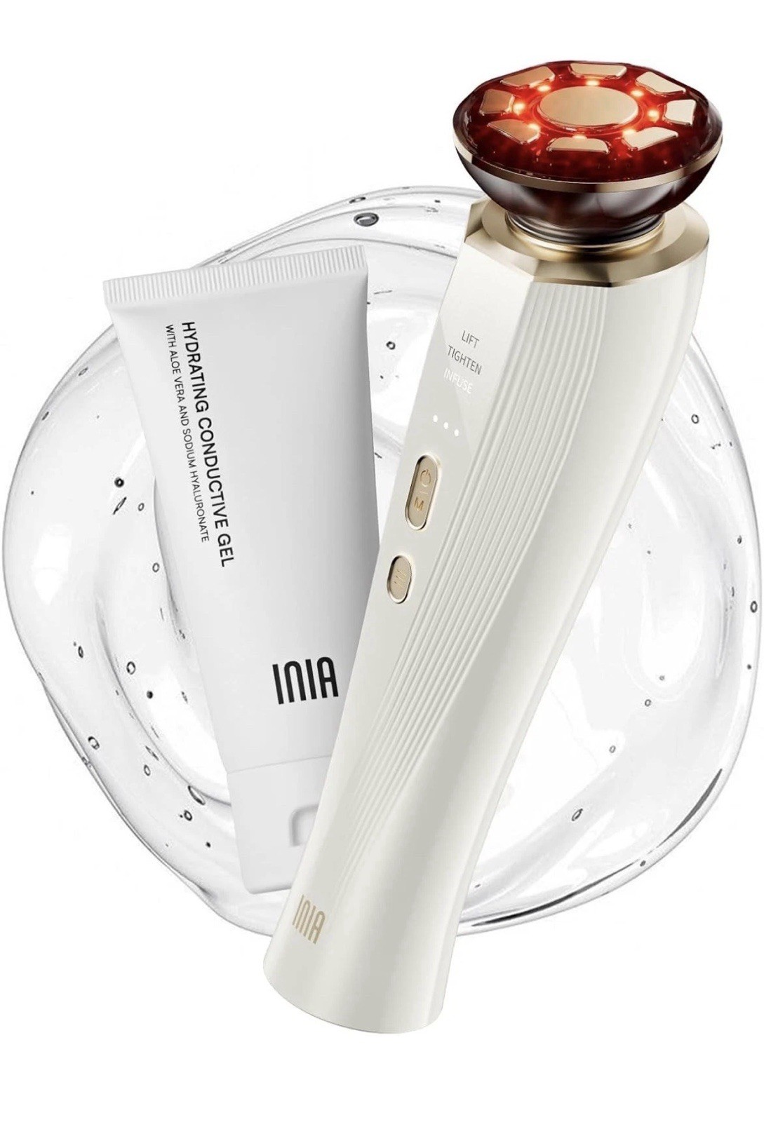 INIA Light Therapy Device for Face & Body, White, Rechargeable, INIA-BD001 NEW