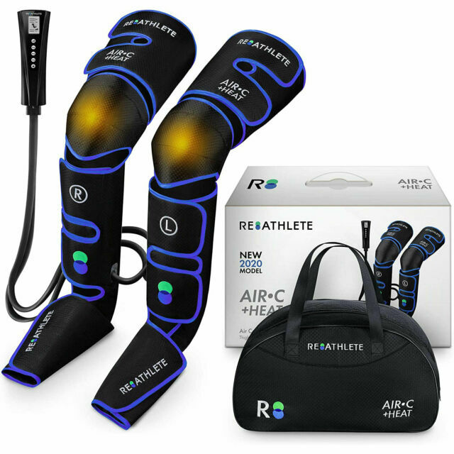 Re Athlete Air-C + Heat Leg Massager Kit – Black