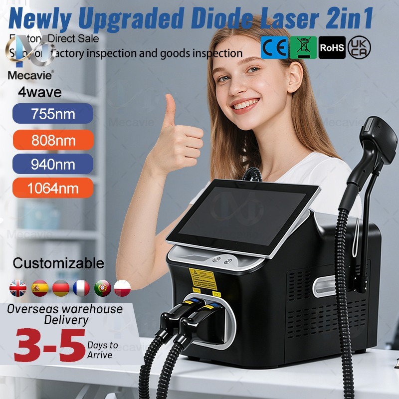 808NM Diode Laser 2IN1 Machine Painless Hair Removal Picosecond Tattoo Removal