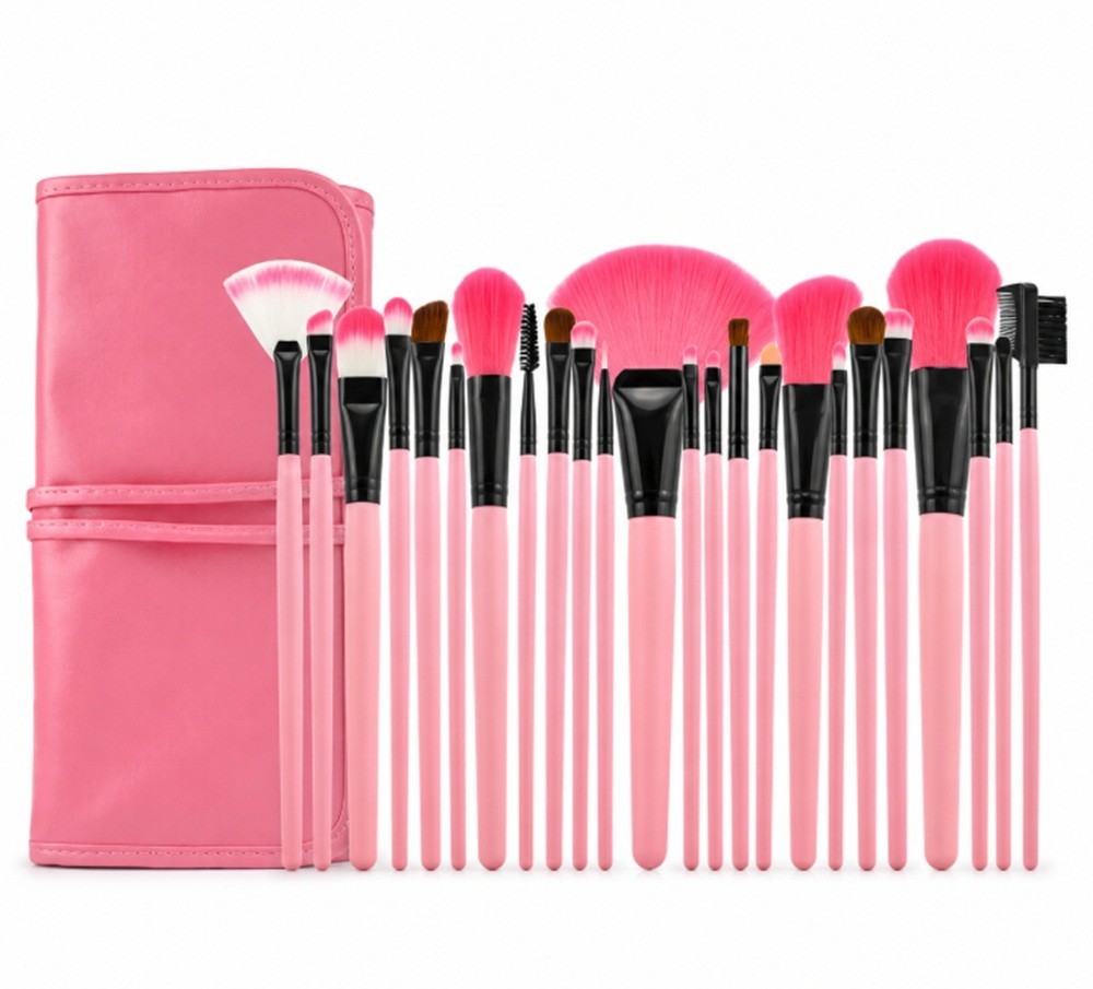 Pro 24 Ps Makeup Brush Set-Cosmetic Tool Kit with Case, Eyeshadow & Powder Brush