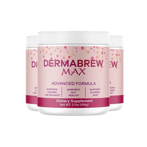 (3-Pack) DermaBrew Powder – Premium Derma Brew Powder for Skin Hydration & Glow