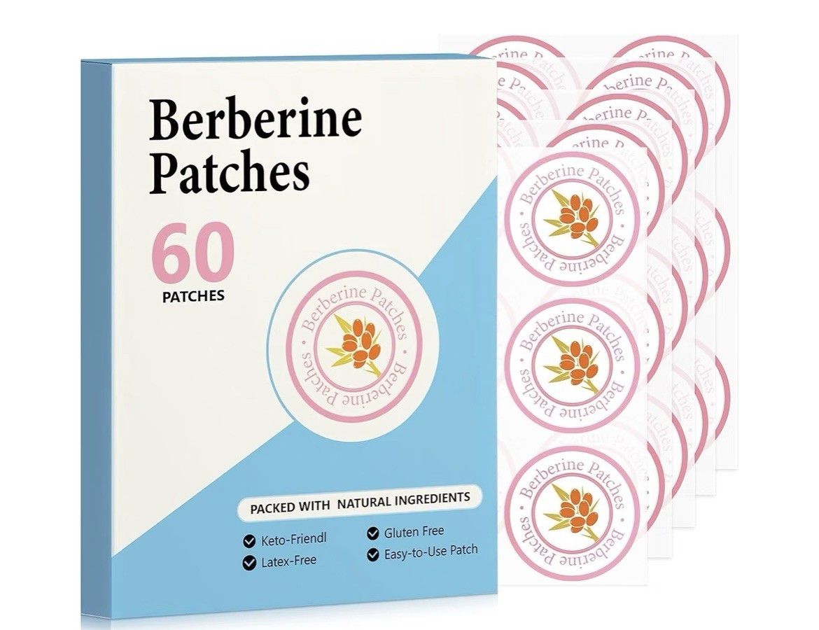 Berberine Weight Loss Patches 60ct Keto-Friendly Gluten-Free Latex-Free