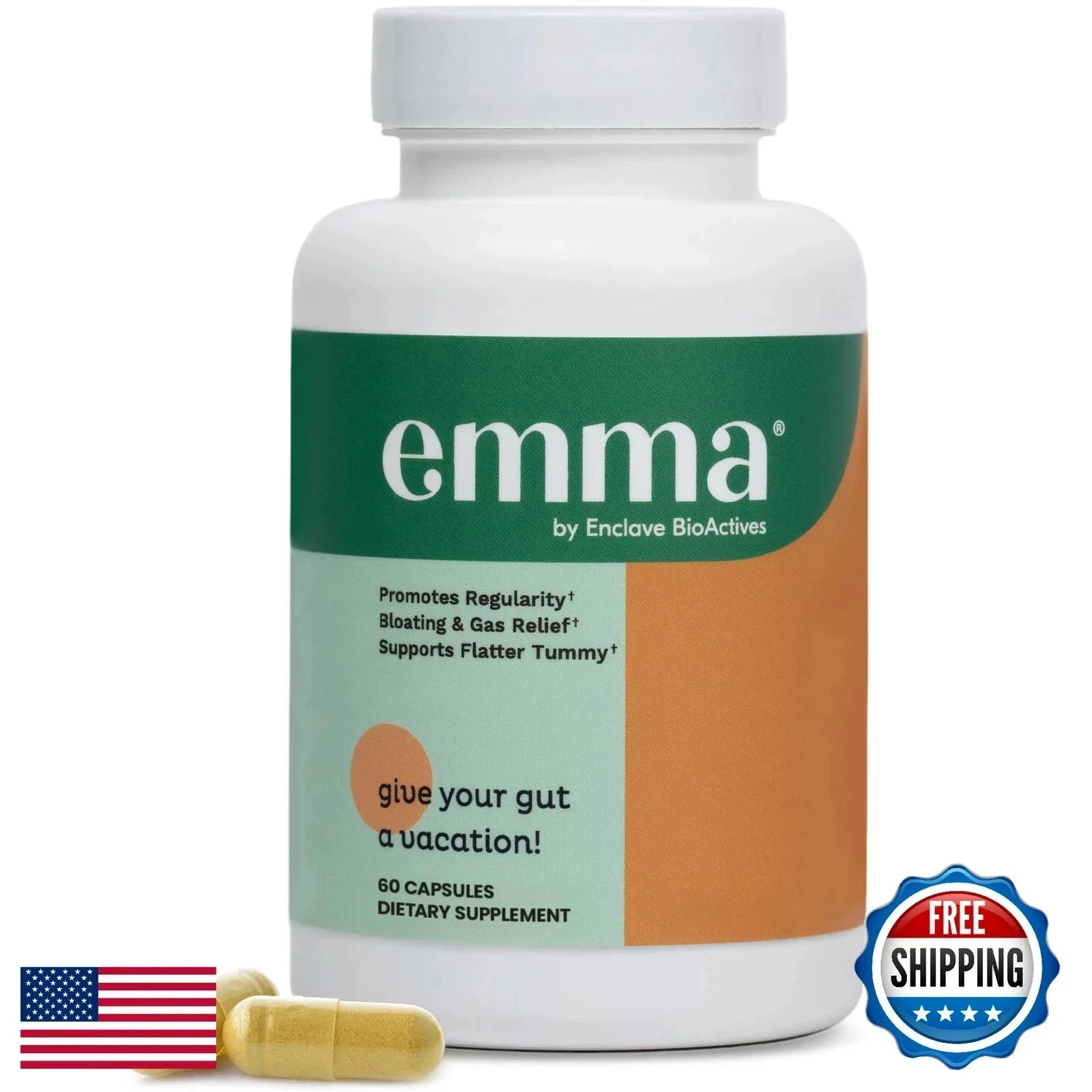 Emma 60 Capsule Improve Energy Digestive Gut Health Boost Metabolism Antioxidant