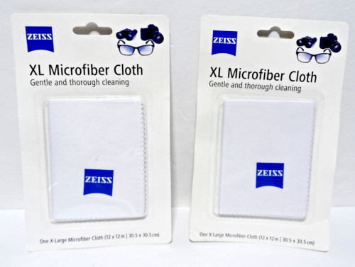 Zeiss Microfiber Gentle Cleaning Cloth New & Sealed X-Large 12 x 12 Lot of 2
