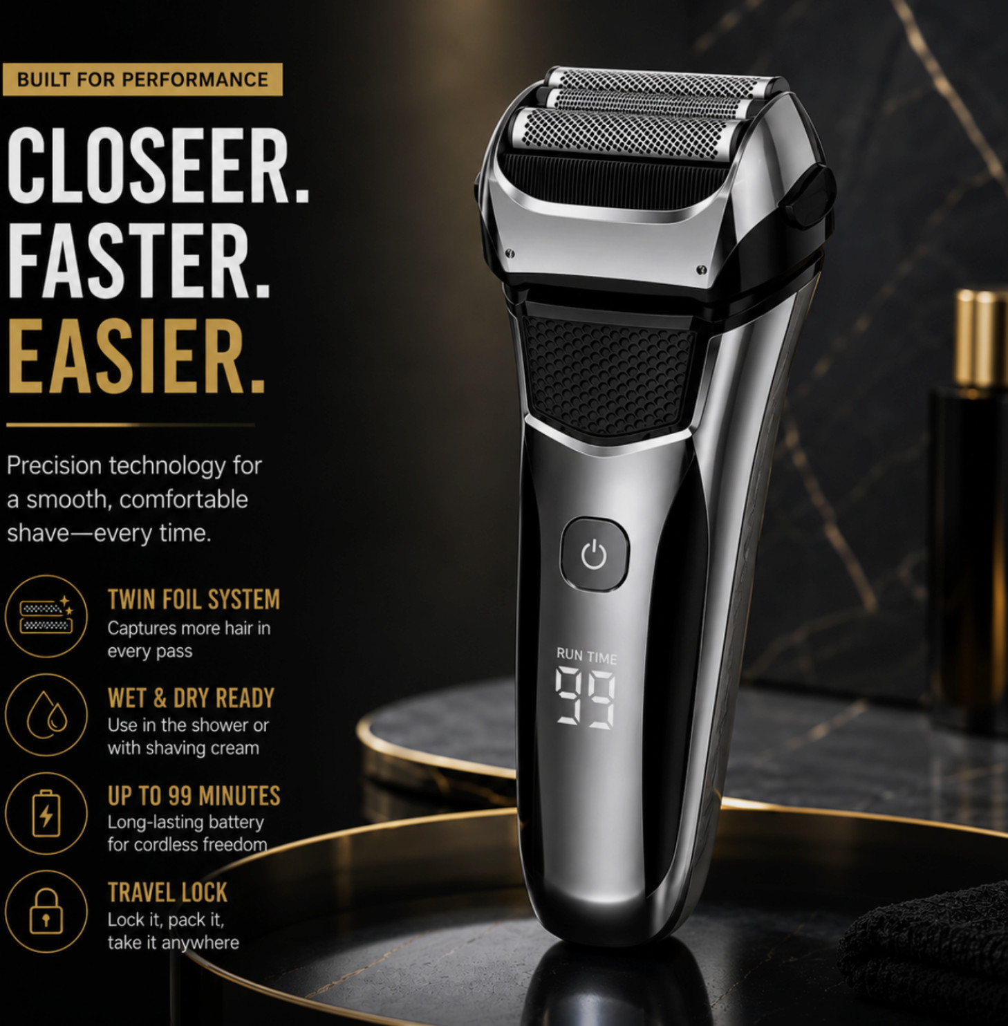 Electric Razor for Men,Shavers for Men Electric Razor Wet Dry