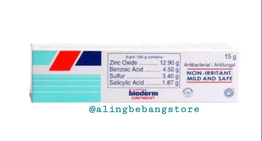 (1) Bioderm Ointment15grms ANTIFUNGAL NONE – IRITANT MILD AND SAFE (Exp. 2026)