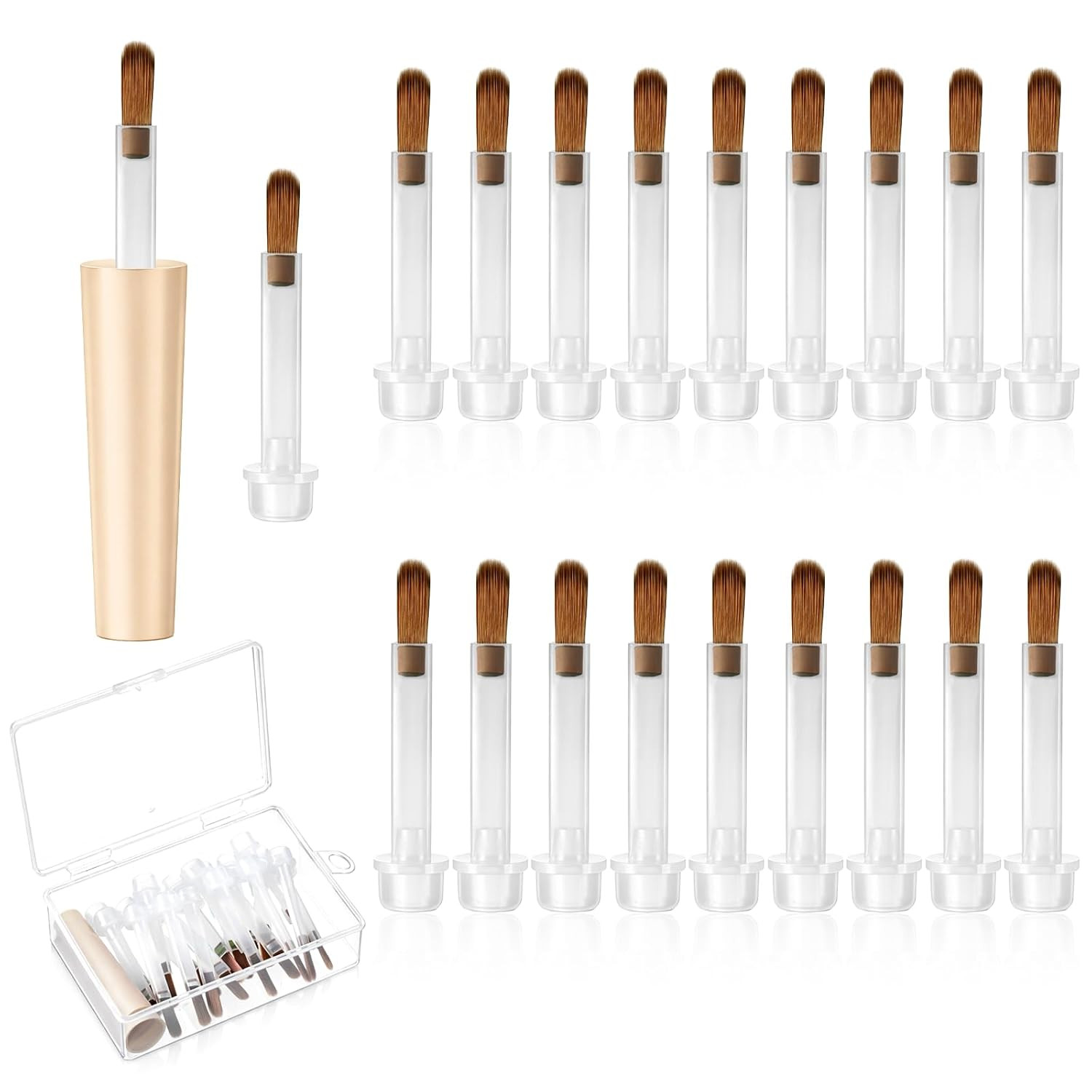 21Pcs Nail Polish Brushes, Disposable Nail Polish Brushes Nails Polishs Brush Re