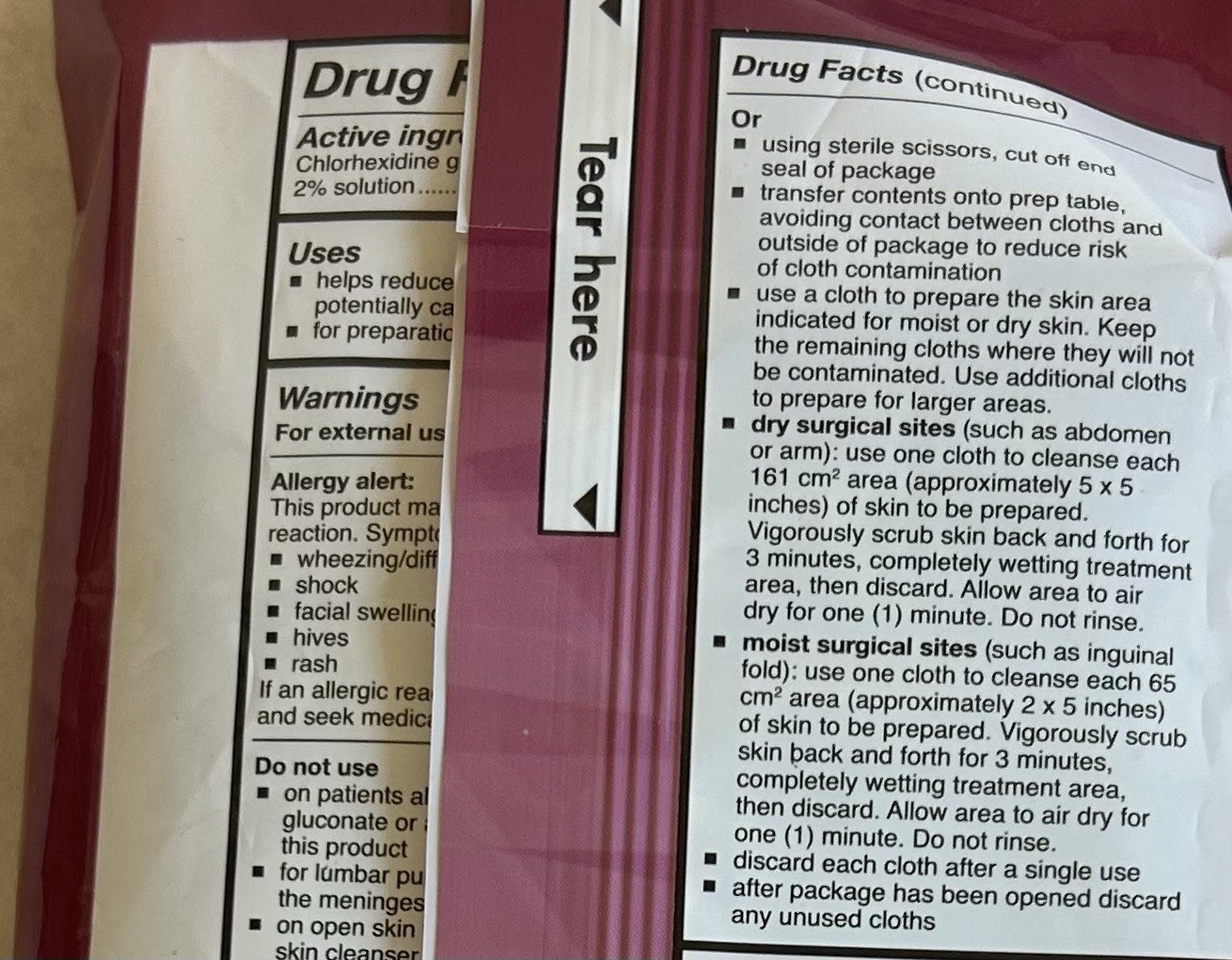 Stryker Sage 2% Chlorhexidine Gluconate Cloth lot of 6 Packs – 6/pack, EXP 10/27