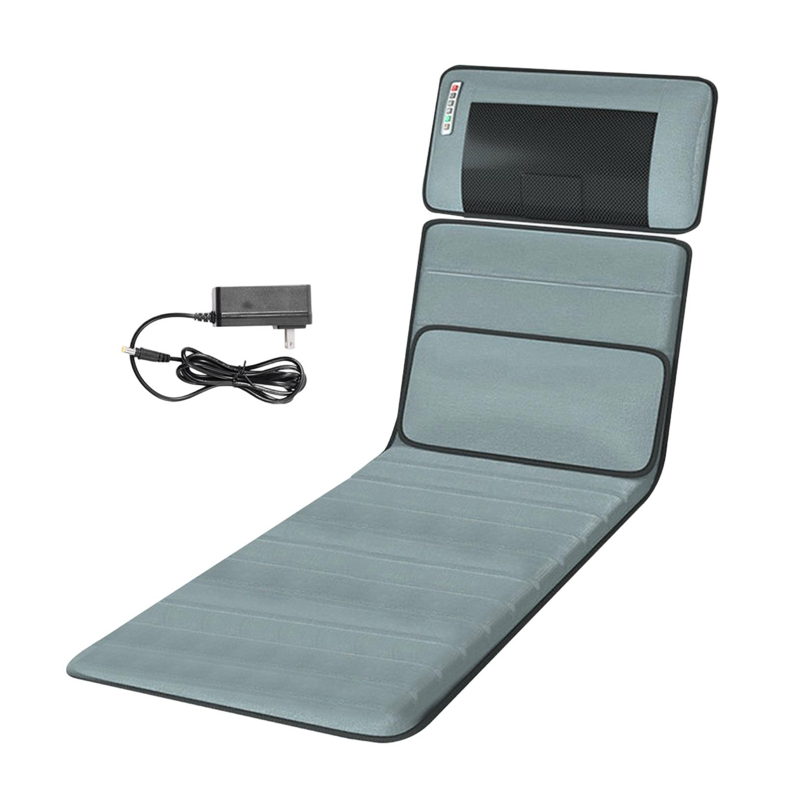Full Body Electric Massage Mat w/Heat Vibration Massage Pad Cushion Back Massage