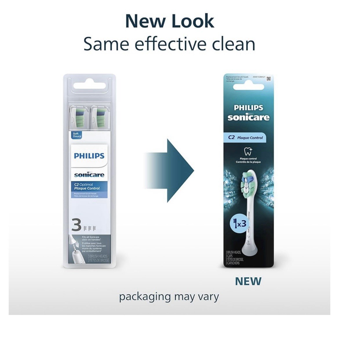 Philips Sonicare C2 Plaque Control Replacement Electric Toothbrush Head 3 Pack