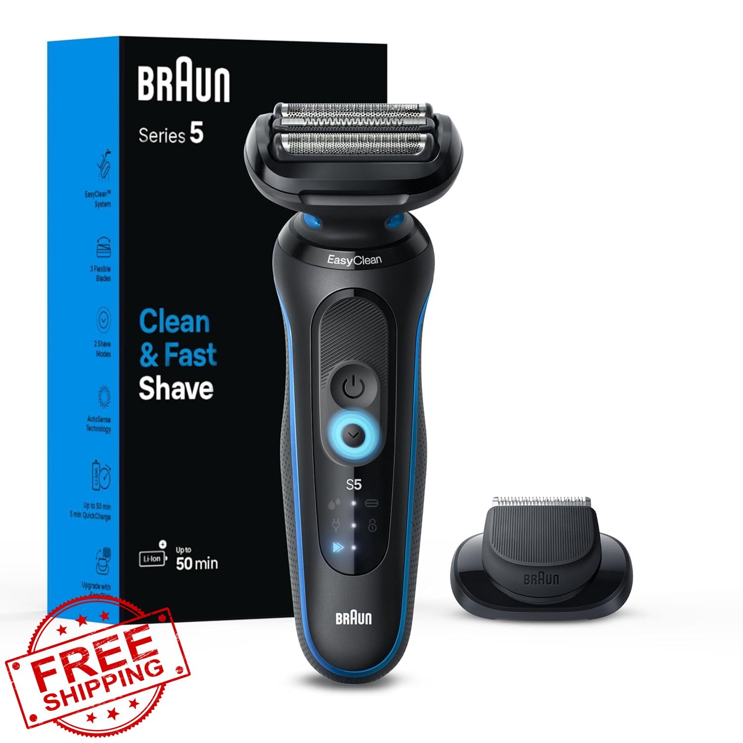 Braun Series 5 5118s Men’s Electric Shaver Wet Dry Precision Trimmer
