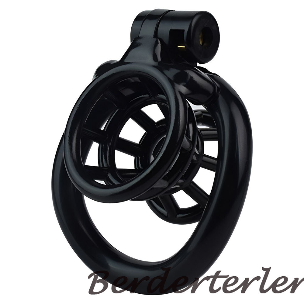 Stainless Steel /ABS Male Chastity Cage Lock with 4 Rings Light Chastity Devices