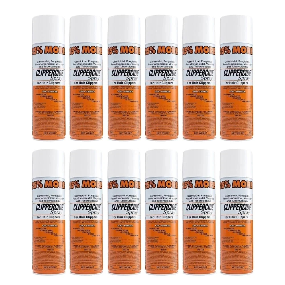 Clippercide Spray 15oz Pack of 12 – Clipper Cleaning