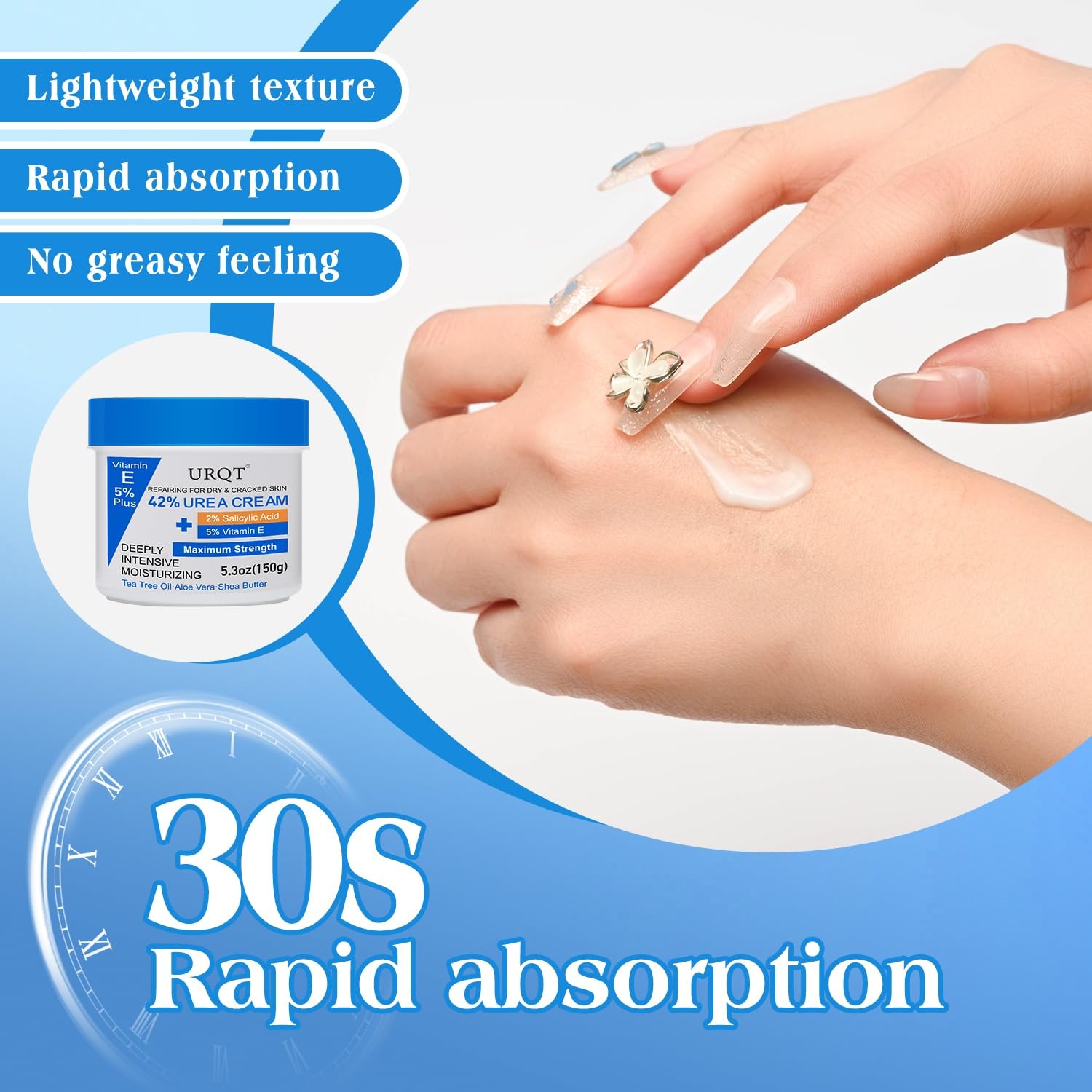 42% Urea Cream for Dry & Cracked Skin – Foot & Hand Cream with 2% Salicylic Acid