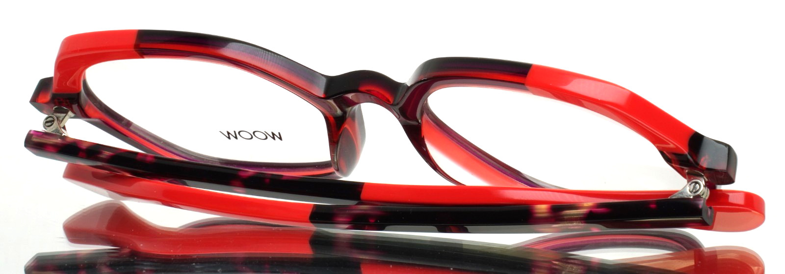 WOOW Show Up 2 2218 Bicolor Red and Pink Womens Eyeglasses 52-19-140 ‘AS-IS’