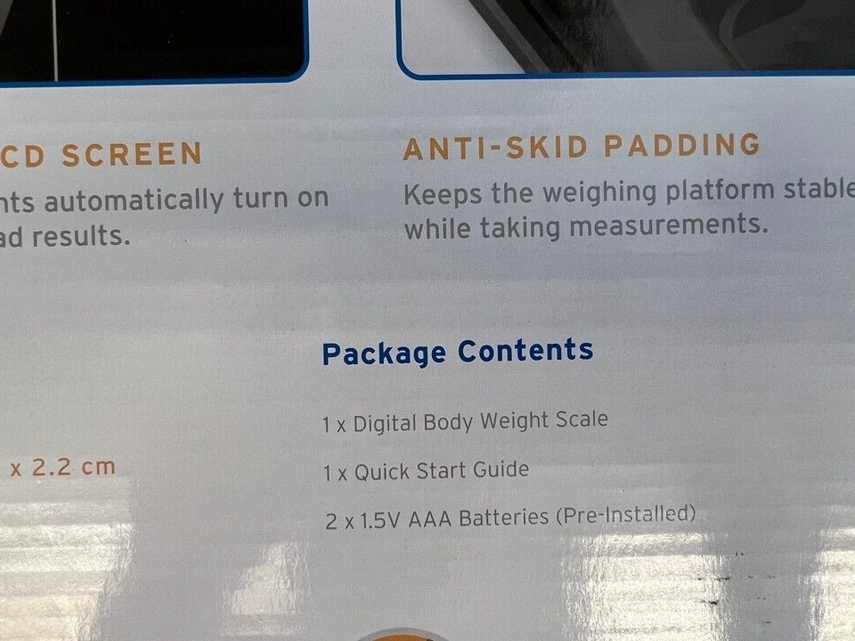 Etekcity Digital Body Weight Scale with Step-On Technology LCD Display 400 Lb