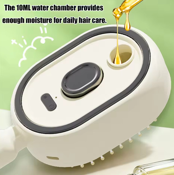 Electric Spray Air Cushion Massage Comb, Rechargeable Mist Hair Brush Easy-Clean