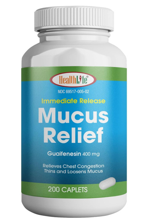 Mucus Relief Guaifenesin Caplets 400 Mg, Immediate Release Fast Acting – USA