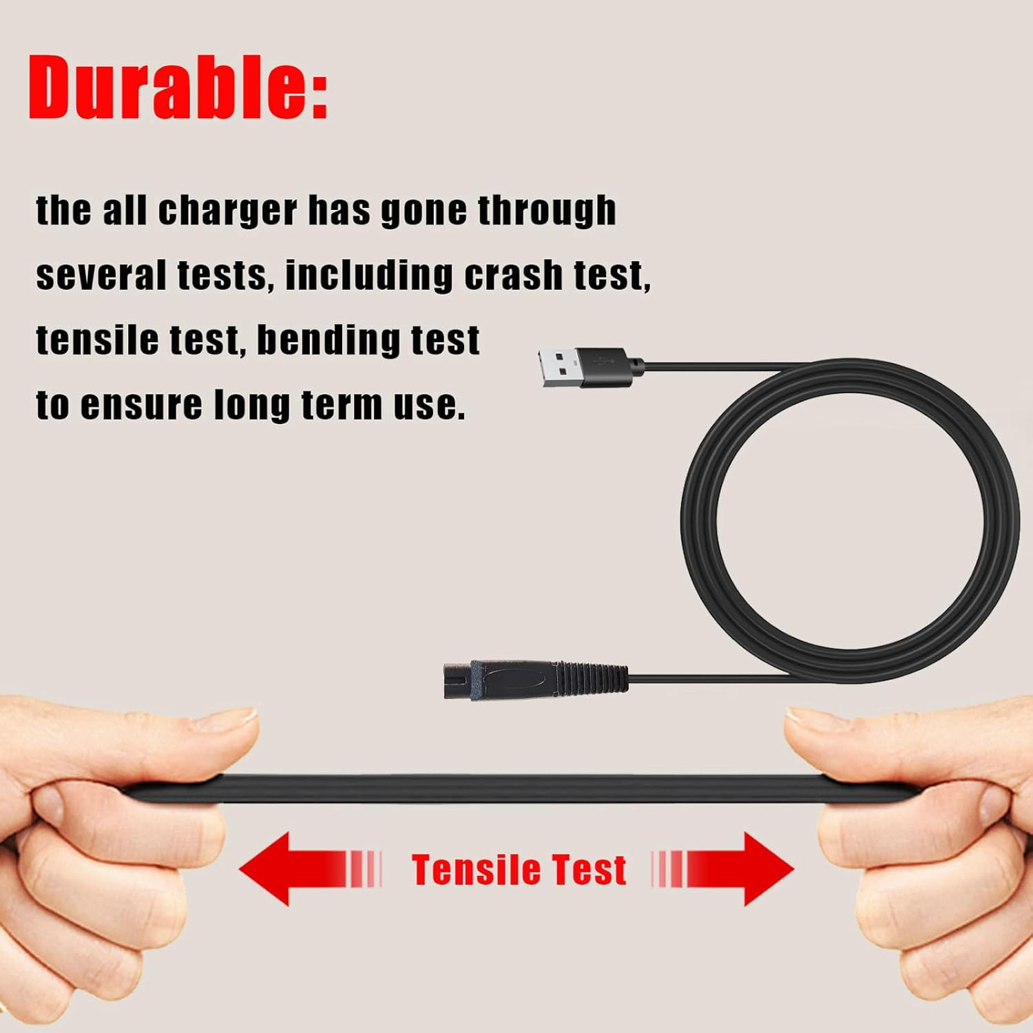 5V USB Charging Cable Compatible with Freebird Head Shaver Kit, Electric Razor C