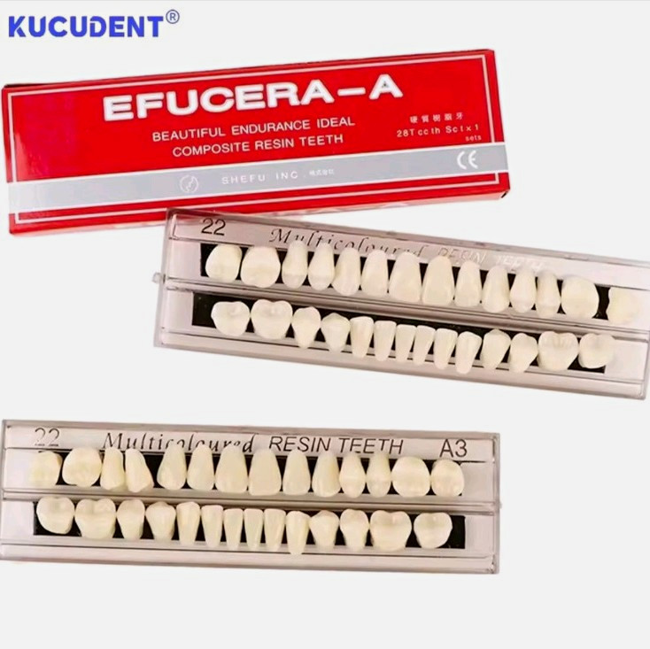 KUCUDENT EFUCERA-A False Teeth Composite Resin A3 Multicoloured 28pcs/Box