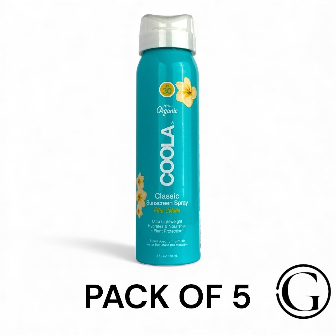LOT OF 5 Coola Classic Sunscreen Spray Pina Colada SPF 30 2 fl oz
